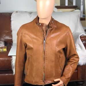 Schott NYC Vintage Brown Leather Size 44